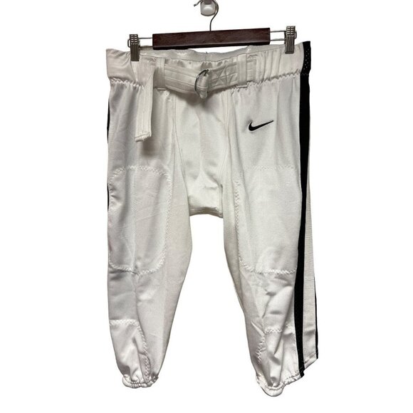NEW! Nike Stock Vapor Pro Game Football Pants White Black Men's Size Large - Picture 1 of 9